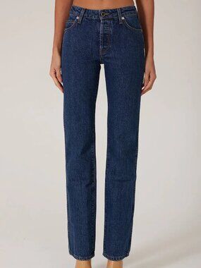 $428 NWT Same Los Angeles The Perfect Jean Midrise Straight Leg Sz 22 (24 Waist)